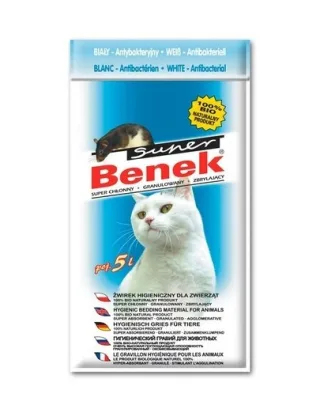 Benek Super White Asternut pentru litiera antibacterian 5 L
