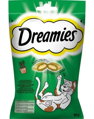DREAMIES 60 g Recompense pentru pisici, cu iarba matei