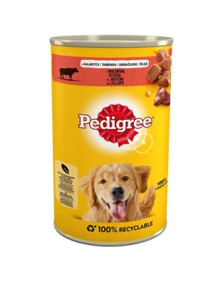 PEDIGREE Hrana umeda pentru caini adulti, cu vita si ficat in aspic 1200 g