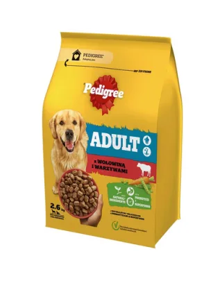 PEDIGREE Adult 2.6 kg cu vita si legume pentru caini de talie mare si medie