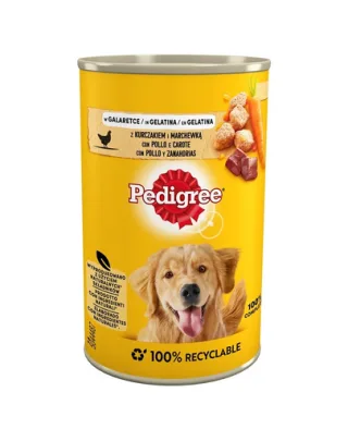 PEDIGREE Conserva hrana caini, cu pui si morcov in aspic 400 g