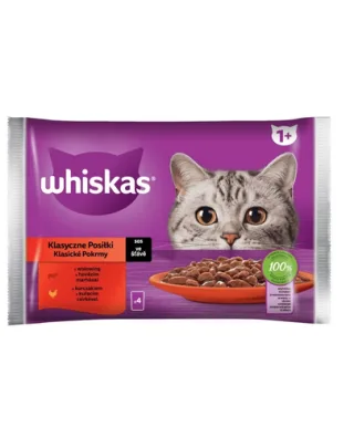 WHISKAS pui si vita in sos 4x85g hrana umeda pisica adulta