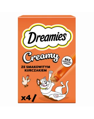 DREAMIES Recompense pentru pisici cu pui delicios 4x10g