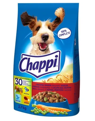 CHAPPI Hrana caini adulti, cu vita si pasare 2.7 kg