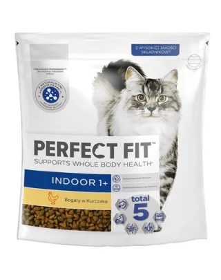 PERFECT FIT Indoor 1+ 750g Hrana uscata cu pui pentru pisici de interior