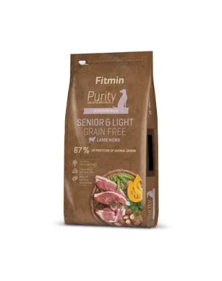 FITMIN Dog Purity Grain Free Senior &amp; Light cu miel 12 kg hrană câini seniori și câini supraponderali