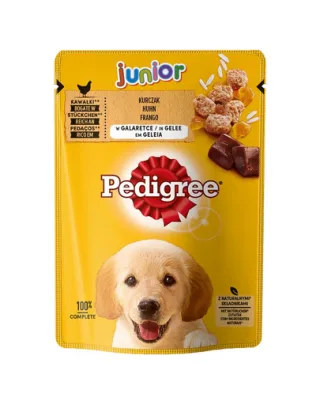 PEDIGREE Junior Plic hrana cu pui si orez in aspic 100 g