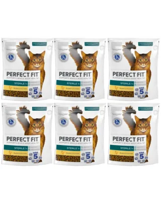 PERFECT FIT Sterile 1+ 6x750 g Mancare uscata pisici sterilizate, cu pui