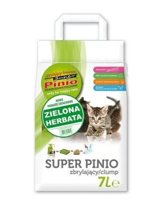 BENEK Super Pinio nisip pentru litiera, cu ceai verde 7 L