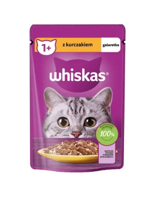 WHISKAS Adult plic 85g hrana umeda pentru pisici adulte in jeleu de pui