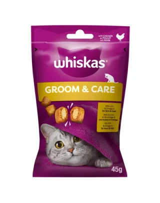 WHISKAS Healthy Shine 45 g recompense cu pui pentru pisica