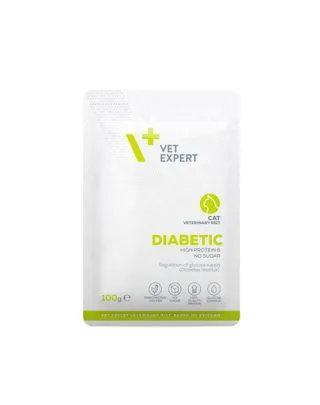 VET EXPERT Veterinary Diet Cat Diabetic 100 g plic hrana pisica