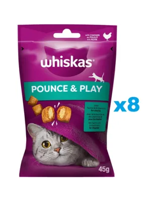 WHISKAS Energie si Vitalitate 8x45 g recompensa pisici cu pui