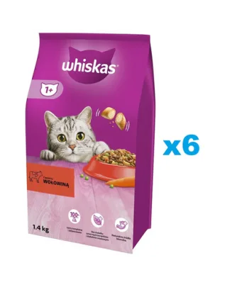 WHISKAS Adult 6x1,4 kg hrana cu vita pentru pisici adulte