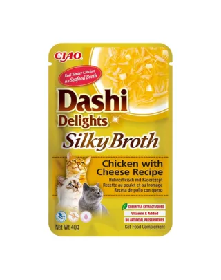 INABA Cat Dashi Delights Silky Broth supa pisici, pui si branza 40g