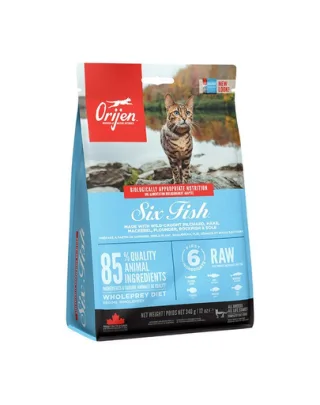 ORIJEN 6 Fish Cat 340 g Hrana uscata pisici adulte