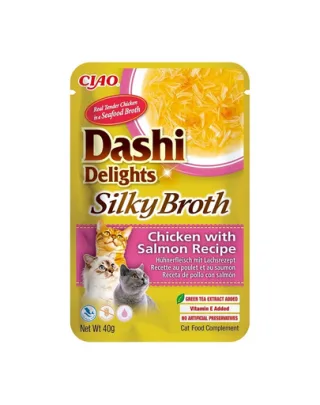 INABA Cat Dashi Delights Silky Broth pui si somon 40g supa pisici
