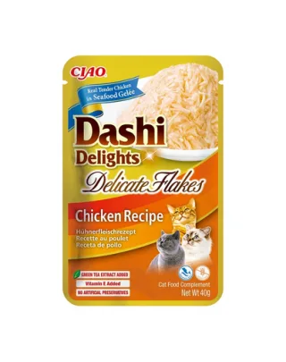 INABA Cat Dashi Delights Delicate Flakes cu pui 40g hrana complementara pisici