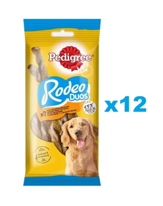 PEDIGREE Rodeo Duos 12x123g  Pachet recompense cu pui si bacon pentru caini