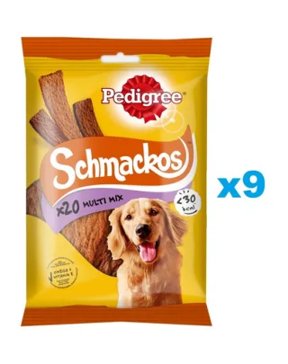 PEDIGREE Schmackos Multi Mix 9x144g set recompense pentru caine