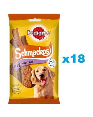 PEDIGREE Schmackos Multi Mix 18x86 g recompense cu vita pentru caini