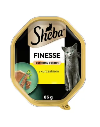 SHEBA Finesse mousse cu pui pentru pisica, tava 85 g