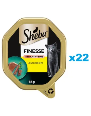 SHEBA Finesse mousse pentru pisica 22x85 g hrana umeda completa