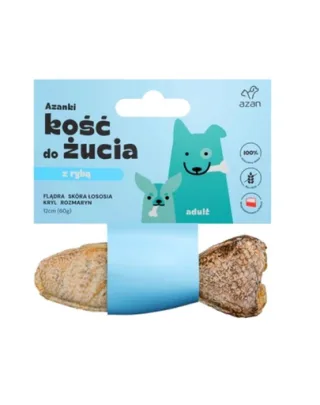 AZANKI Os de ros pentru caini 12cm cu peste