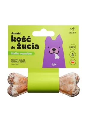 AZANKI Os pentru caini cu insecte si cocos S/M 12cm