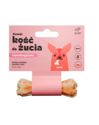AZANKI Os pentru caini talie mica, din piele de cal Mini 10cm