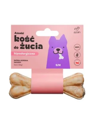 AZANKI Os din piele de cal pentru caini S/M 12cm