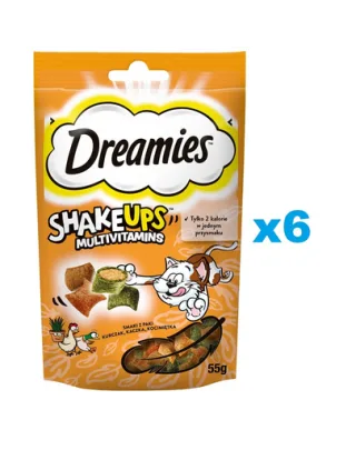 DREAMIES ShakeUps Multivitamins 6x55g recompense pisici