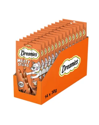 DREAMIES Meaty Sticks cu pui pentru pisici 14x30 g