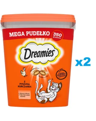 DREAMIES Mega cutie recompense pisici 2x350 g cu pui