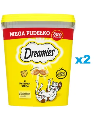 DREAMIES Mega gustari pentru pisici 2x350 g cu branza