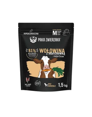 PAKA ZWIERZAKA Seventh Heaven mancare pentru caini M 1,5kg cu vita si morcovi