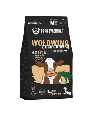 PAKA ZWIERZAKA Seventh Heaven hrana pentru caini M 3kg vita si morcovi