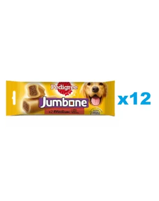 PEDIGREE Jumbone 12x180 g snack pentru caini rasa medie, cu vita