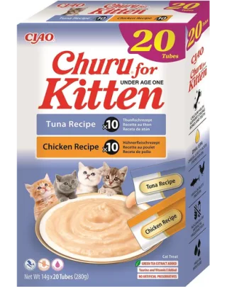 INABA Churu Cat Kitten 20x14g recompensa crema pentru pisoi