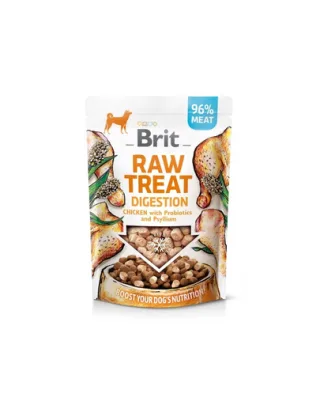 BRIT Raw Treat Freeze Dried Digestion 40 g recompensa liofilizata din pui cu probiotice pentru caini