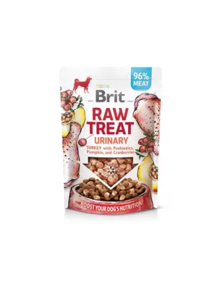 BRIT Snack pentru caini Raw Treat Freeze Dried Urinary 40 g curcan liofilizat cu probiotice