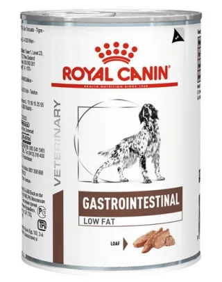 ROYAL CANIN Gastro Intestinal Low Fat hrana umeda cu continut redus de grasimi pentru caini cu tulburari gastro-intestinale 12 x 410 g