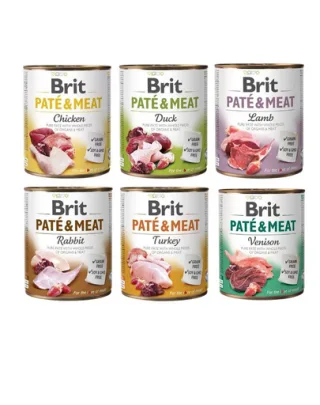 BRIT Pate&amp;Meat Mix arome 6x800 g hrana umeda caine, pate