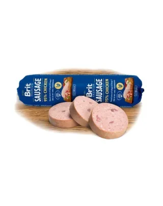 BRIT Premium Sausage baton cu pui pentru caini 800g