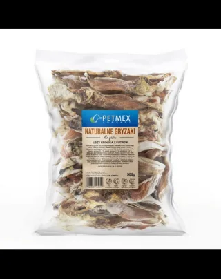 PETMEX Urechi de Iepure cu blana 500g recompense caini