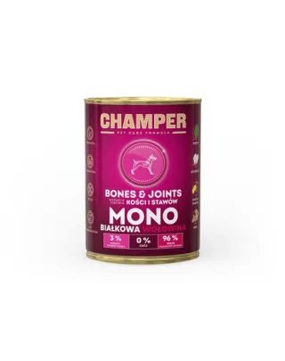 Hrana caini CHAMPER Bones Joints cu vita 400 g monoproteina