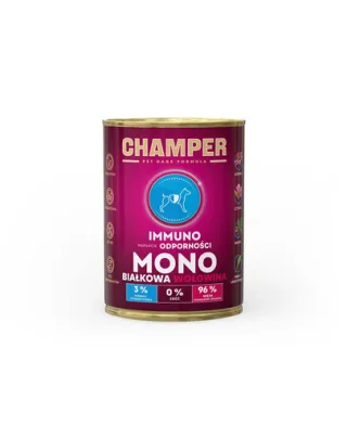 CHAMPER Immuno hrana cu vita pentru caini 400 g monoproteica