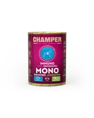 CHAMPER Immuno cu miel hrana pentru caini 400 g monoproteica