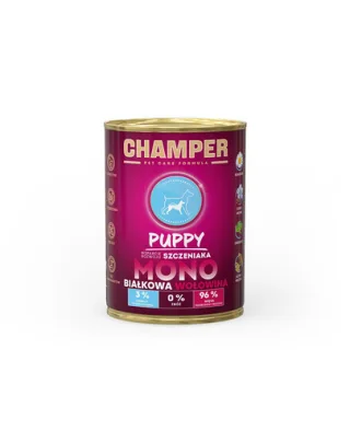 CHAMPER Puppy hrana pentru catei 400 g cu vita, monoproteica