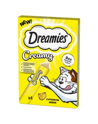 DREAMIES Creamy cu branza 4x10 g gustare cremoasa pisici